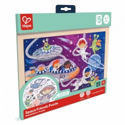 Дървен пъзел Hape Космически приятели, 48 части - H1644 - view 7
                  