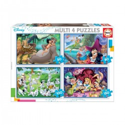 PUZZLE PENTRU COPII 4B1 DISNEY CLASIC - 50-80-100-150 BUC. - EDU18105 - EDU18105 - view 1