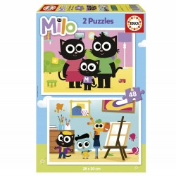EDUCA MILO PUZZLE 2B1, 2X48 BUC. - EDU19542 - EDU19542 - view 1