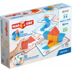 CONSTRUCTOR MAGNETIC GEOMAG MAGICUBE FORME SI CARTI, 16 BUC. - G302 - G302 - view 1