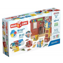 CONSTRUCTOR MAGNETIC GEOMAG MAGICUBE - CLĂDIREA DE POVESTIE 118, TREI PORCURI, 42 BUC. - G118 - G118 - view 1
