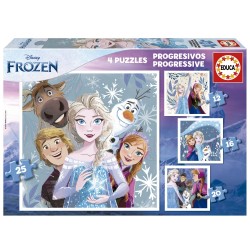PUZZLE PROGRESIV EDUCA FROZEN 4B1, 16/12/20/25 BUCĂȚI - EDU19735 - EDU19735 - view 1