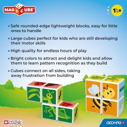 Магнитен конструктор Geomag Magicube - Насекоми и карти 121, 11 части - G121 - view 7
                  
