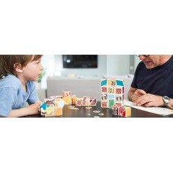 Магнитен конструктор Geomag Magicube - Story Building 118, Три малки прасенца, 42 части  - G118 - view 3
                  