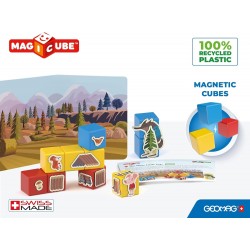 Магнитен конструктор Geomag Magicube - Story Building 118, Три малки прасенца, 42 части  - G118 - view 4
                  