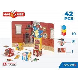 Магнитен конструктор Geomag Magicube - Story Building 118, Три малки прасенца, 42 части  - G118 - view 5
                  