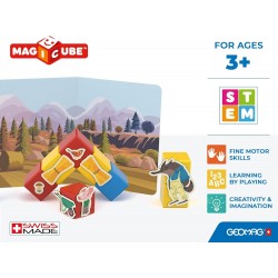 Магнитен конструктор Geomag Magicube - Story Building 118, Три малки прасенца, 42 части  - G118 - view 6
                  