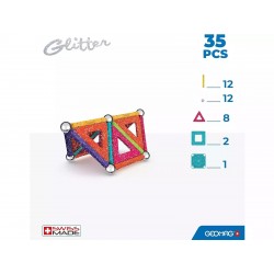 Магнитен конструктор Geomag Glitter Panels 535, 35 части - G535 - view 4
                  
