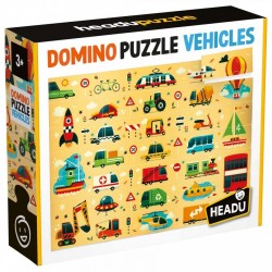 PUZZLE EDUCAȚIONAL HEADU DOMINO - VEHICULE, 28 BUC. - HMU55522 - HMU55522 - view 1