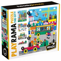 PUZZLE PROGRESIV HEADU PLAYRAMA - ORAȘUL, 40 PIECI - HMU55331 - HMU55331 - view 1
