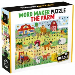 PUZZLE EDUCAȚIONAL HEADU WORD MAKER - FERMA, 67 BUCĂȚI - HMU55232 - HMU55232 - view 1