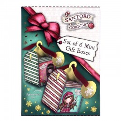 SET 6 BUC. MINI CUTURI CADOU SANTORO GORJUSS MERRY AND BRIGHT - 1224GJ01 - 1224GJ01 - view 1