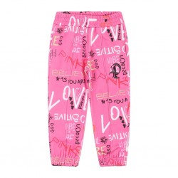 PANTALONI DE HOROP MATLASAT DE COPII PINKO UP CU APLICAȚI CULOARE PENTRU FETE - 031807044 - 031807044 - view 1