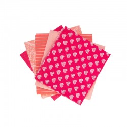 TESTURĂ GRAFIX CU MOTIVĂ ROZ, 100% POLIESTER, 50 X 50 CM, 5 BUC - 6605260331 - 6605260331 - view 1