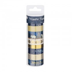 BANDA GRAFIX DE CRACIUN PENTRU DECORAT, 3 M, 8 BUC, ALBASTRU - 6606010026 - 6606010026 - view 1