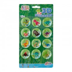 AUTOCOLANTE GRAFIX 3D CU BROCAD, 12 BUC., VERDE - 6606210005 - 6606210005 - view 1