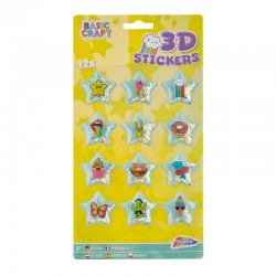 STICKERS 3D GRAFIX CU BROCAD, 12 BUC., GALBEN - 6606210006 - 6606210006 - view 1