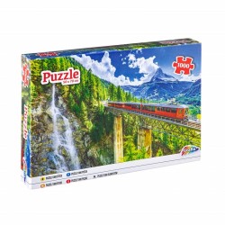 GRAFIX PUZZLE MUNTAIN railway, 50 X 70 CM, 1000 BUC. - 6611120559 - 6611120559 - view 1