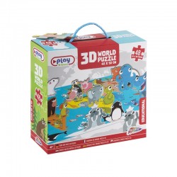 PUZZLE 3D GRAFIX ANIMALE SALBATICE, 40 X 50 CM, 48 BUC. - 6611120569 - 6611120569 - view 1