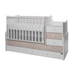 Детско трансформиращо легло LORELLI MAXI PLUS 70/160 бяло+светъл дъб - 10150580045P - view 2
                  
