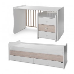 Детско трансформиращо легло LORELLI MAXI PLUS 70/160 бяло+светъл дъб - 10150580045P - view 12
                  