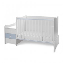 Детско трансформиращо легло LORELLI MAXI PLUS 70/160 бяло+baby blue - 10150580039P - view 5
                  