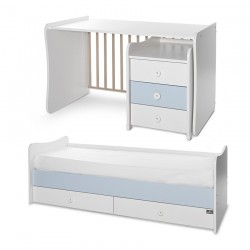 Детско трансформиращо легло LORELLI MAXI PLUS 70/160 бяло+baby blue - 10150580039P - view 12
                  