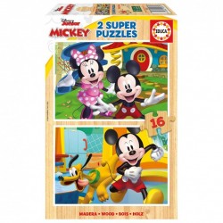 PUZZLE EDUCA MICKEY SI MINNIE PENTRU COPII, 2X16 BUC. - EDU19287 - EDU19287 - view 1