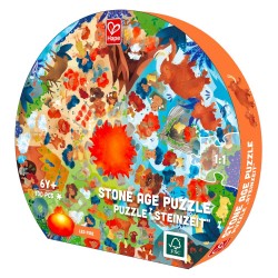 PUZZLE EDUCAȚIONAL HAPE - epoca de piatră, 57,5 ​​CM, 100 BUC. - H1638 - H1638 - view 1