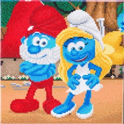 KIT DIAMOND ART CRAFT BUDDY THE SMURFIES SI DADDY SMURF, 30X30CM, 6 BUC. - CBCAK-SMRF540M - CBCAK-SMRF540M - view 1