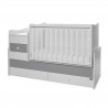 PAT TRANSFORMANT COPII LORELLI MAXI PLUS 70/160 ALB+GRI PIATRA - 10150580041P