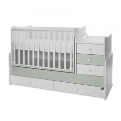 Детско трансформиращо легло LORELLI MAXI PLUS 70/160 бяло+milky green - 10150580040P - view 2
                  