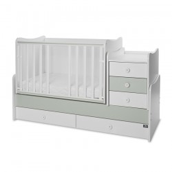 Детско трансформиращо легло LORELLI MAXI PLUS 70/160 бяло+milky green - 10150580040P - view 4
                  