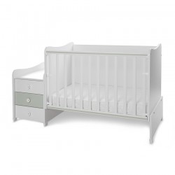 Детско трансформиращо легло LORELLI MAXI PLUS 70/160 бяло+milky green - 10150580040P - view 5
                  