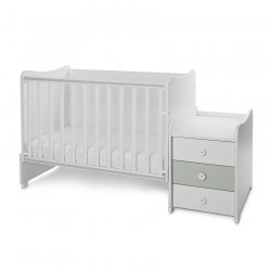 Детско трансформиращо легло LORELLI MAXI PLUS 70/160 бяло+milky green - 10150580040P - view 6
                  