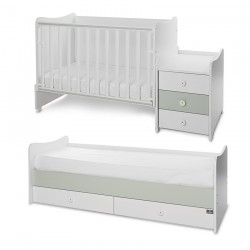Детско трансформиращо легло LORELLI MAXI PLUS 70/160 бяло+milky green - 10150580040P - view 13
                  