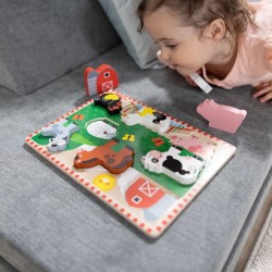 MELISSA & DOUG PENTRU COPII 8 BUCĂȚI NUCI MASSIVE - ANIMALE DE FERMĂ - 13723 - 13723 - view 1