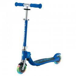 Детска сгъваема тротинетка с две светещи колела Globber Flow Foldable Junior Lights - синя - 870-100 - view 1