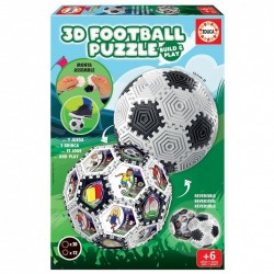 PUZZLE PENTRU COPII EDUCA MINGE DE FOTBAL 3D, 32 BUC. - EDU19210 - EDU19210 - view 1