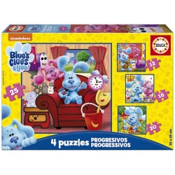 PUZZLE PENTRU COPII 4B1 EDUCA BLUE′S CLUES, 16/12/20/25 BUC. - EDU19398 - EDU19398 - view 1
