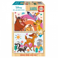 PUZZLE DIN LEMN EDUCA DISNEY ANIMALE, 2X16 BUC. - EDU19981 - EDU19981 - view 1