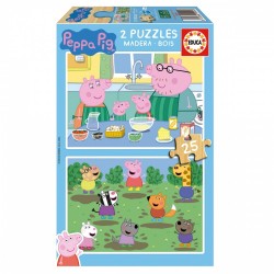 PUZZLE DIN LEMN EDUCA PEPPA PIG, 2X25 BUC. - EDU19995 - EDU19995 - view 1