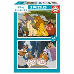 PUZZLE EDUCA DISNEY ANIMALE 2 ÎN 1, 2X48 BUC. - EDU19996 - EDU19996 - view 1