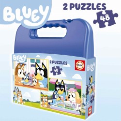 Прогресивен пъзел Educa Bluey в куфарче, 2х48 части - EDU19831 - view 4
                  