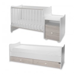 Детско легло Lorelli TREND PLUS 70/160 бяло+светъл дъб - 10150590045P - view 11
                  