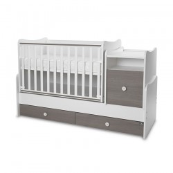 Детско легло Lorelli TREND PLUS 70/160 бяло+кафе - 10150590042P - view 1
                  