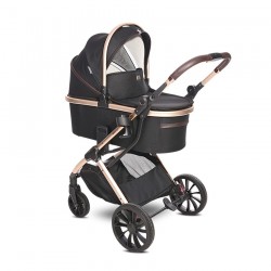 Cărucior pentru bebeluși LORELLI GLORY 2B1 CU COȘ PENTRU UN NOU NĂSCUT BLACK DIAMOND+ADAPTATE - 10021822304A - 10021822304A - view 1