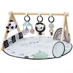 ACTIVE GYMNASTICS TINY LOVE LUXE GYMINI DIN SERIA BLACK&WHITE DECOR, CU COV ROTUND CU DIAMETRU 92 CM, ARC DIN LEMN SI SELECȚIE D - TL.0125.001 - view 1