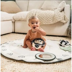Активна гимнастика Tiny Love Luxe Gymini от серията Black&White Décor, с кръгло килимче с диаметър 92 см, дървена арка и селекция от 6 играчки, 0м+ - TL.0125.001 - view 5
                  