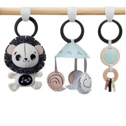 Активна гимнастика Tiny Love Luxe Gymini от серията Black&White Décor, с кръгло килимче с диаметър 92 см, дървена арка и селекция от 6 играчки, 0м+ - TL.0125.001 - view 6
                  